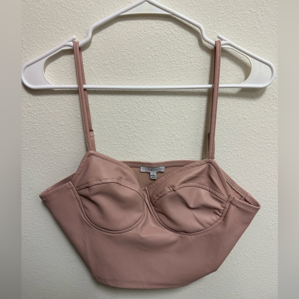 Faux Leather Crop Top
